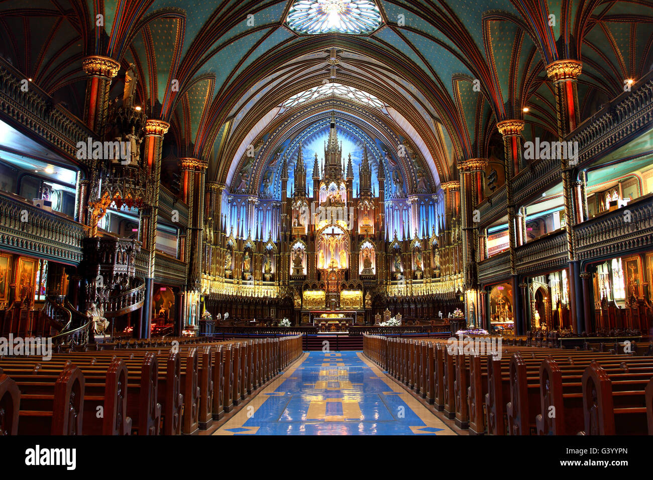 Dalla Basilica di Notre Dame a Montreal Foto Stock