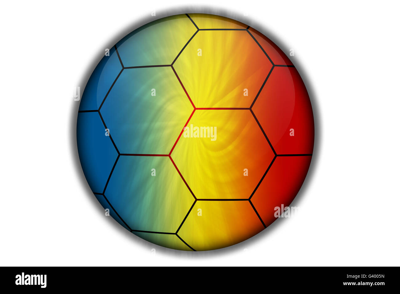 Bandiera della Romania Logo realizzato per euro 2016 Foto Stock