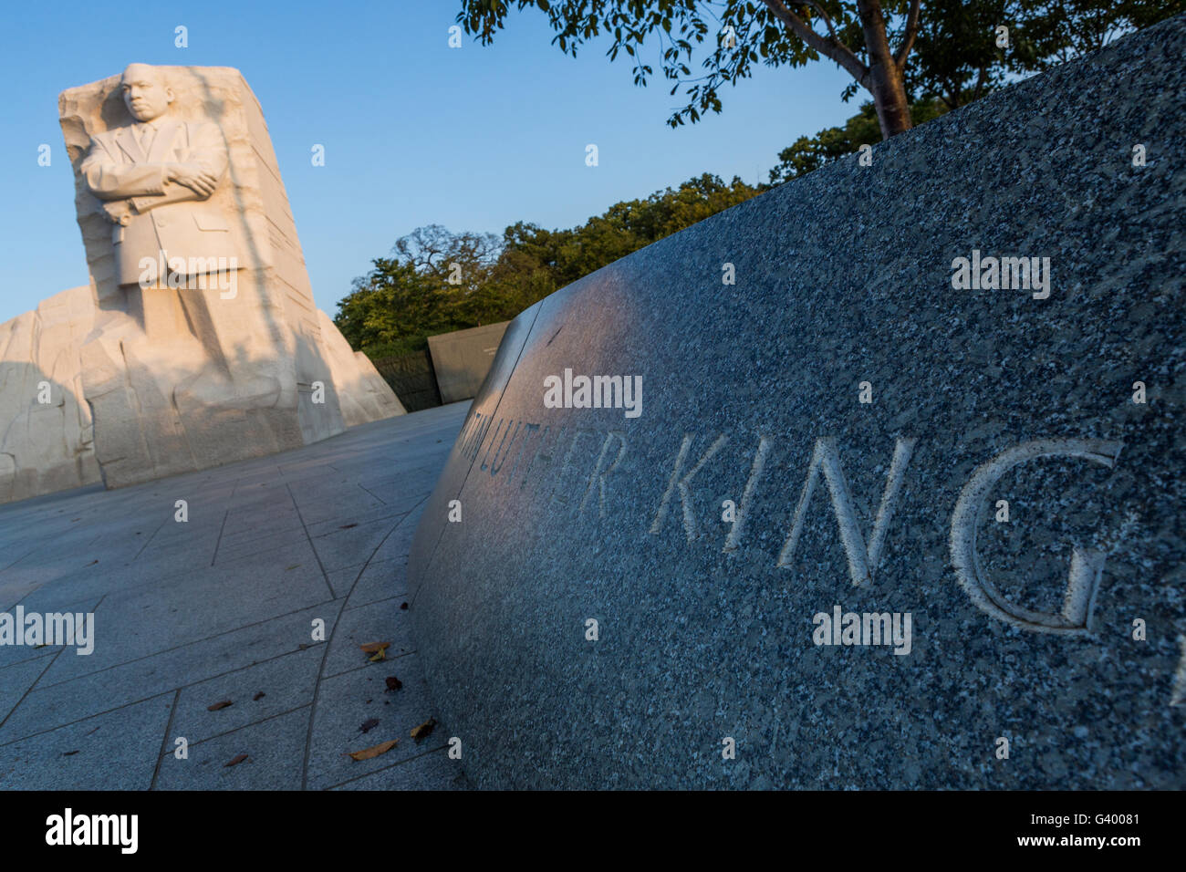 Martin Luther King Memorial a West Potomac Parco di Washington, DC. Foto Stock