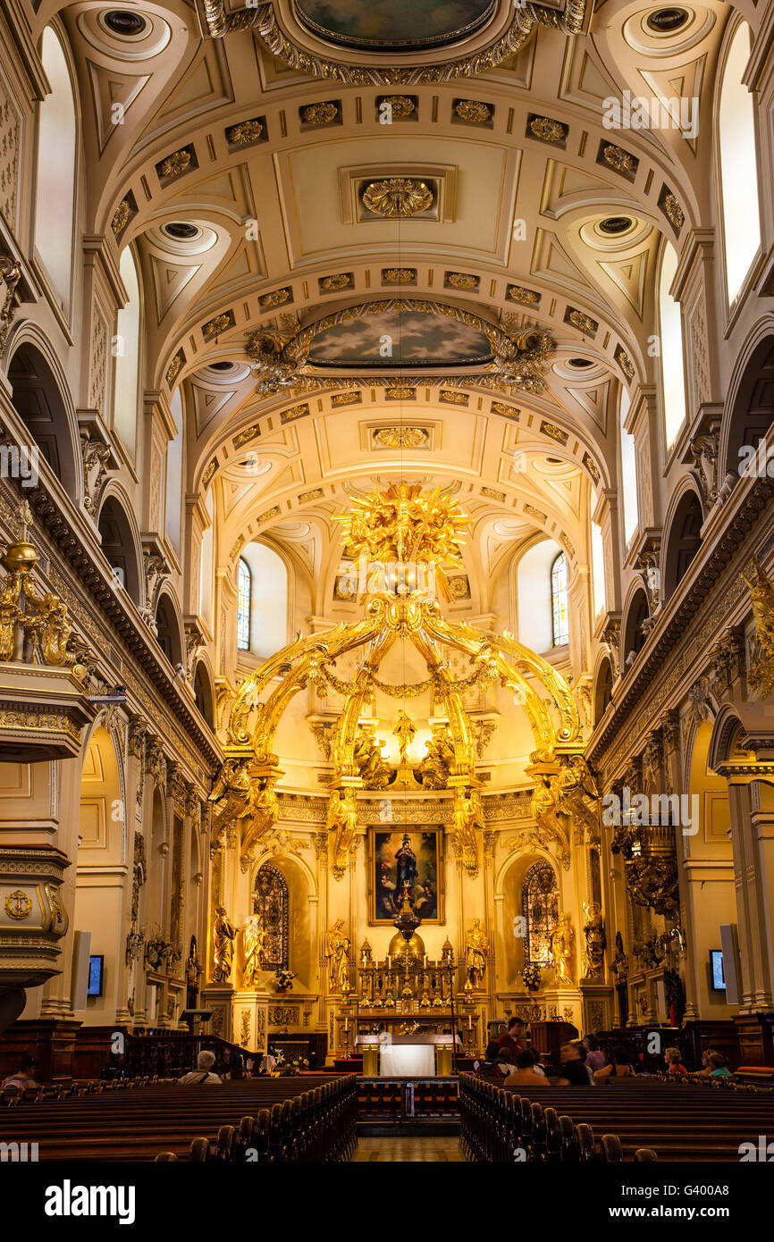 MONTREAL, Canada - 22 agosto: All'interno di Notre-Dame Basilica-cattedrale (Notre Dame de Quebec) nella città di Québec, il 22 agosto, 2012. Foto Stock