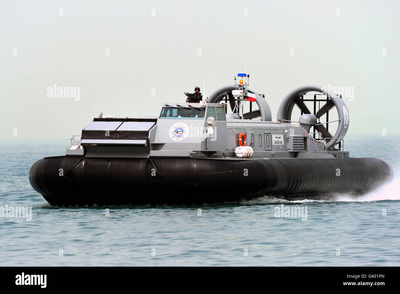Un kuwaitiana landing craft cuscino d'aria. Foto Stock
