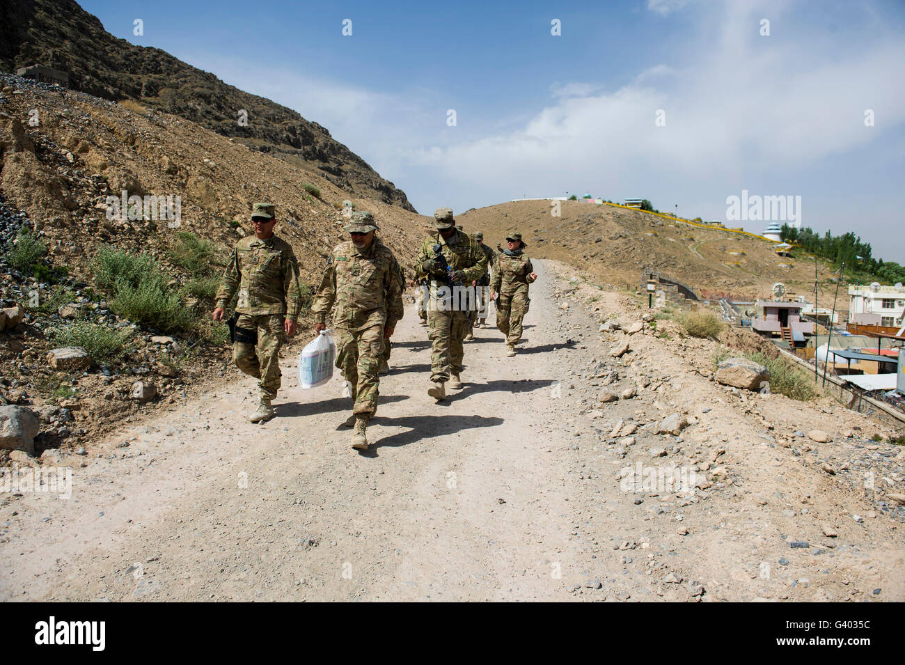 Membri del Kentucky la Guardia Nazionale in Arghandab, Afghanistan. Foto Stock