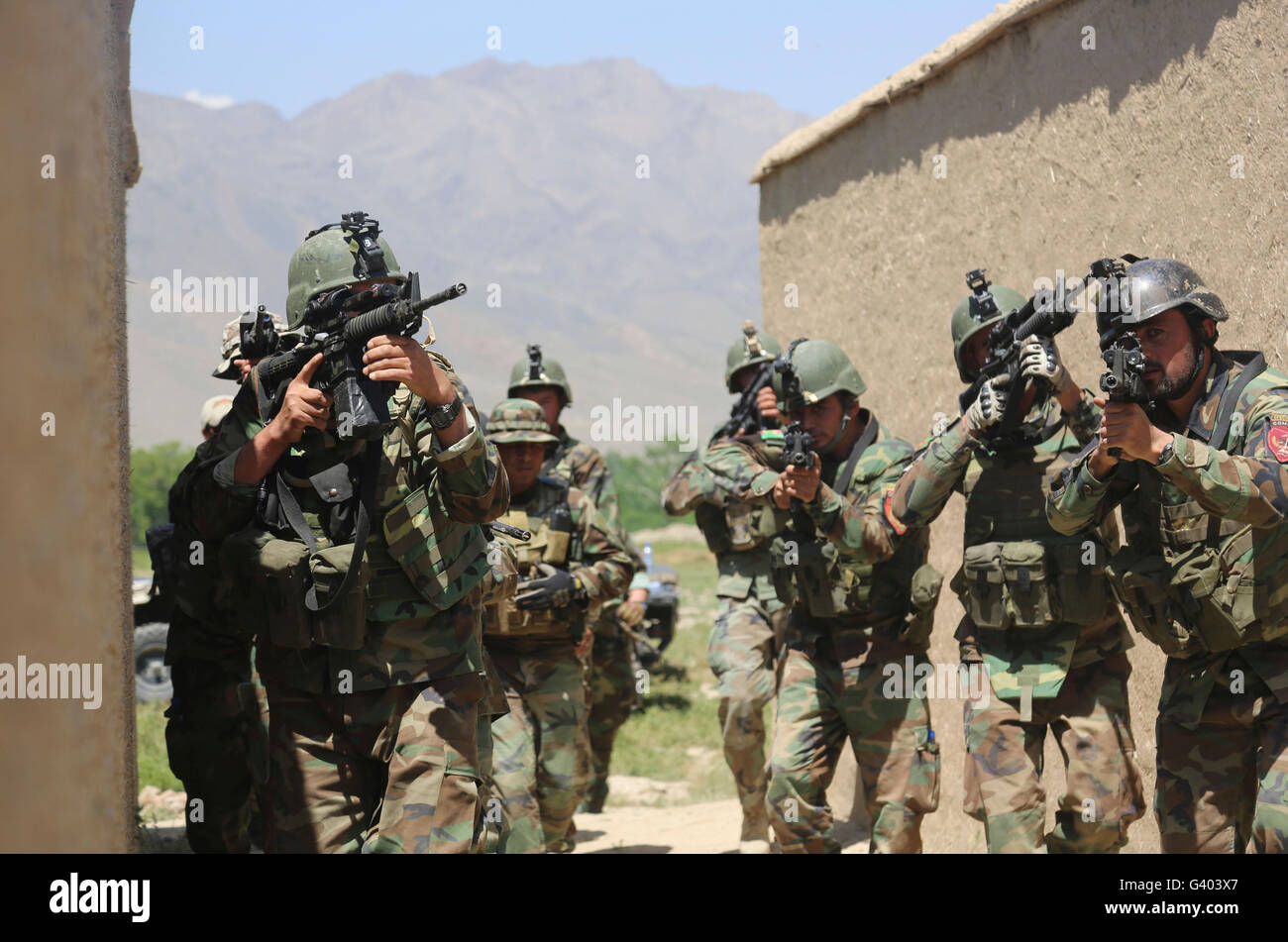 L Esercito nazionale afgano forze speciali. Foto Stock
