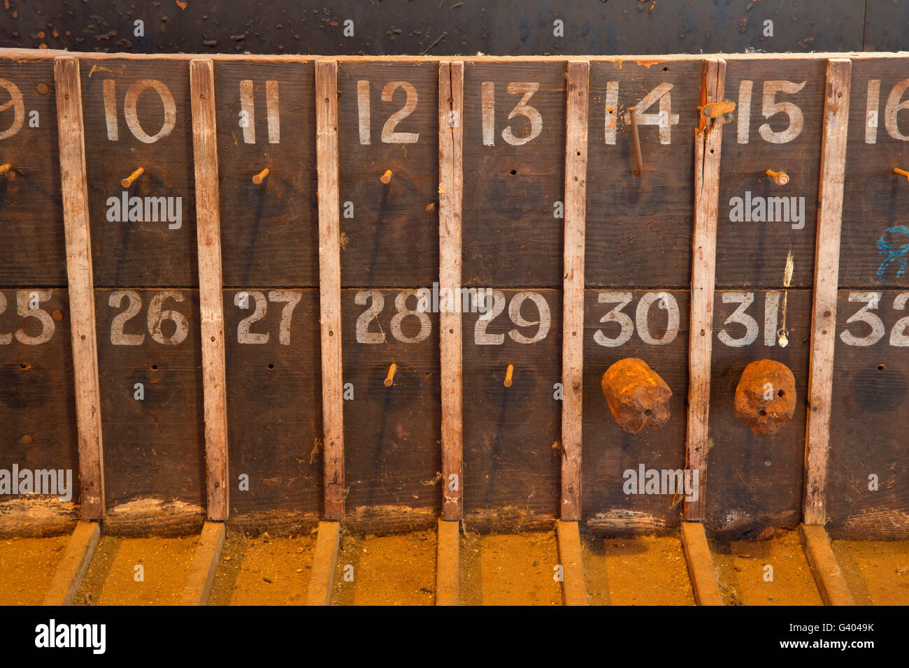 Scheda, Soudan Mina sotterranea del parco statale, Minnesota Foto Stock