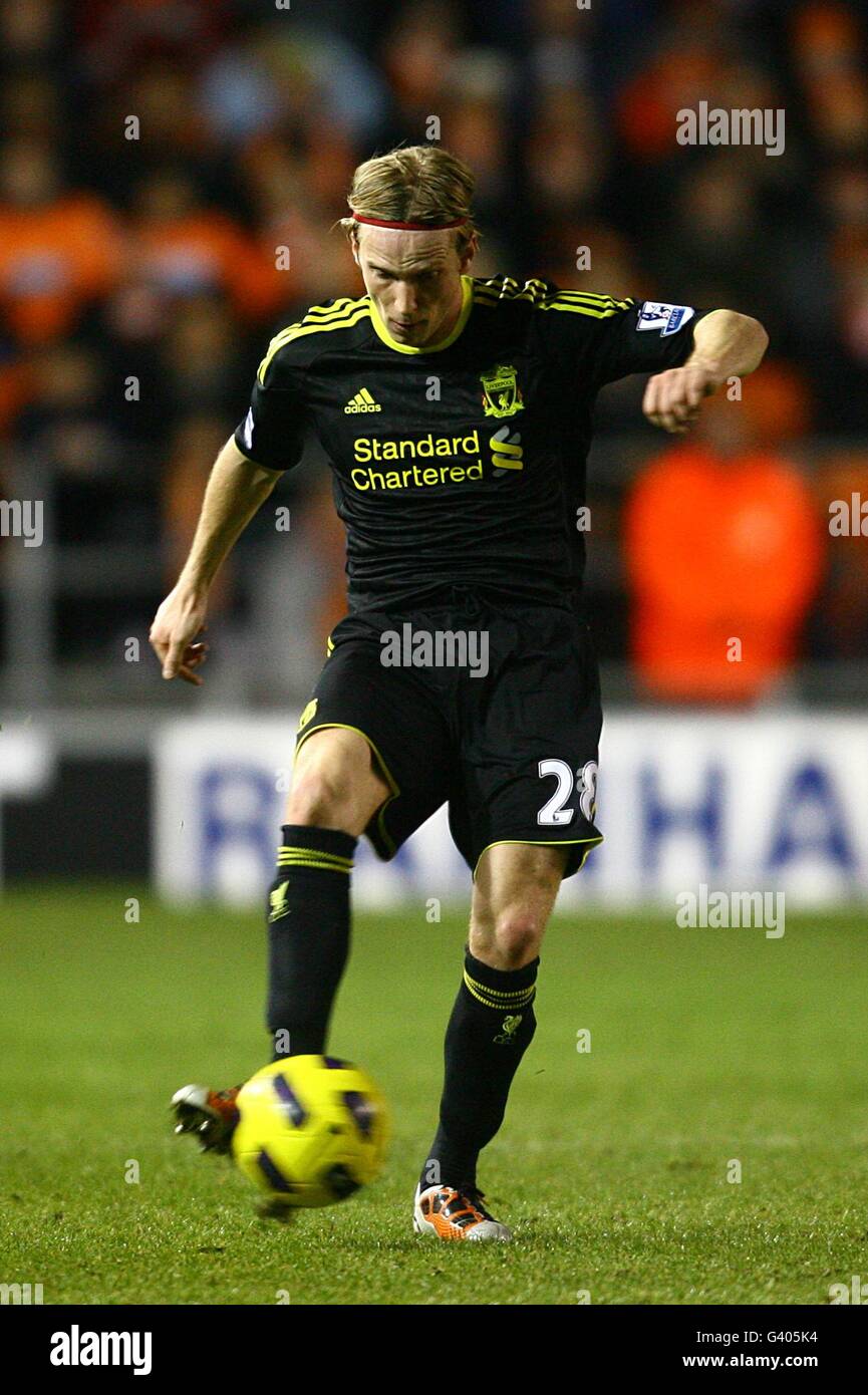 Calcio - Barclays Premier League - Blackpool v Liverpool - Bloomfield Road. Christian Poulsen, Liverpool Foto Stock