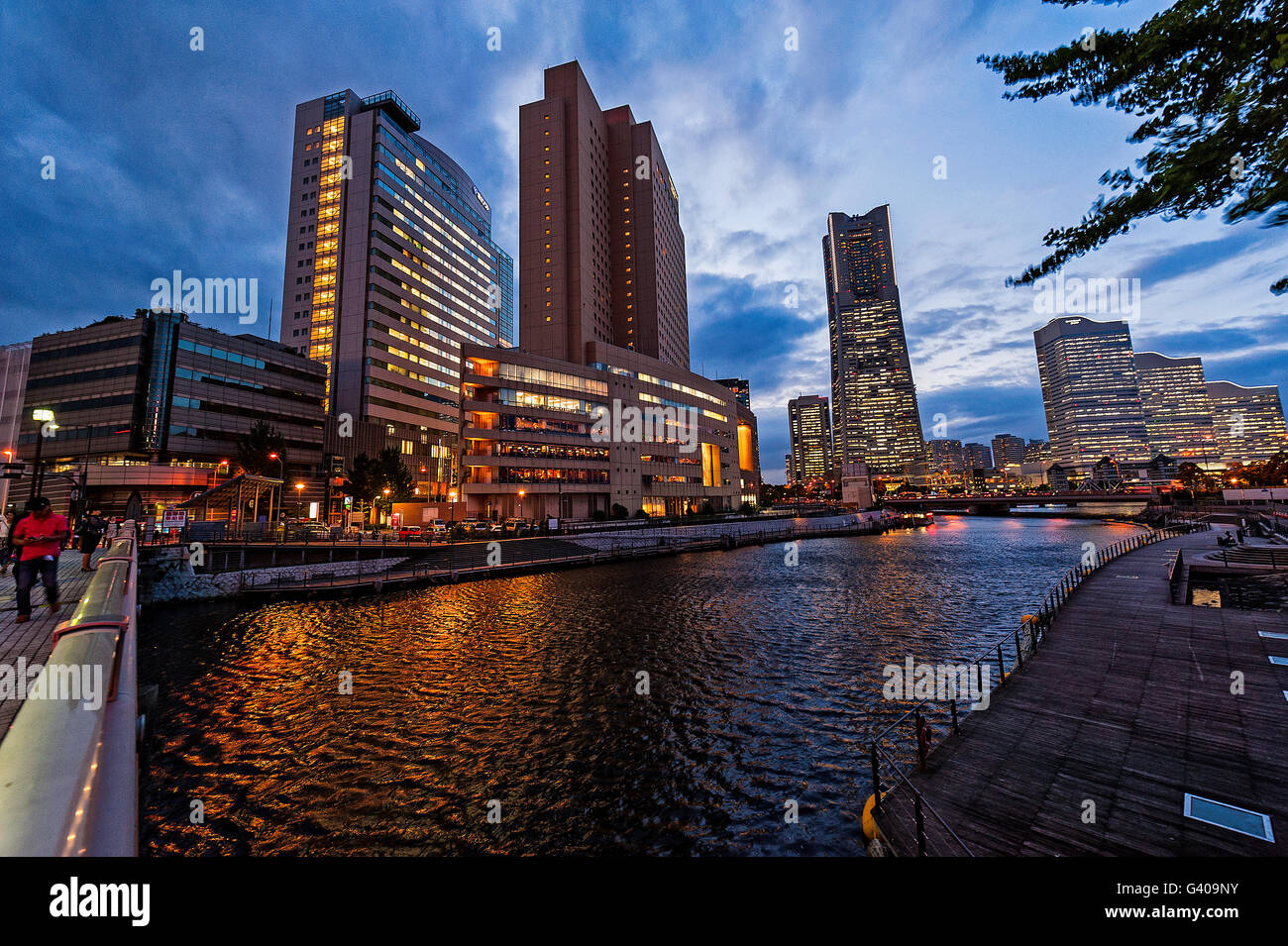 Yokohama skyline , Giappone Foto Stock