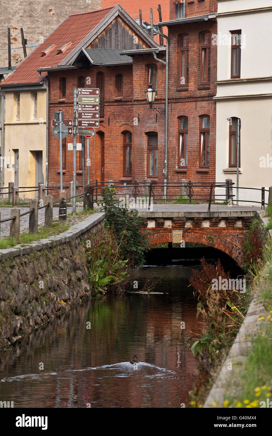 Grube fiume artificiale, corso d'acqua, Wismar, Meclemburgo-Pomerania Occidentale Foto Stock