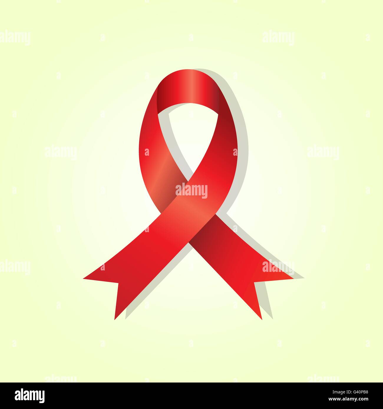 Nastro rosso solidarietà simbolo di sensibilizzazione Immagine e Vettoriale  - Alamy