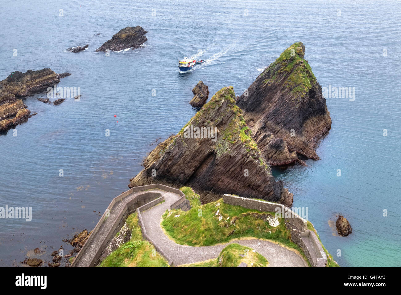 A Dunquin, penisola di Dingle, nella contea di Kerry, Irlanda Foto Stock