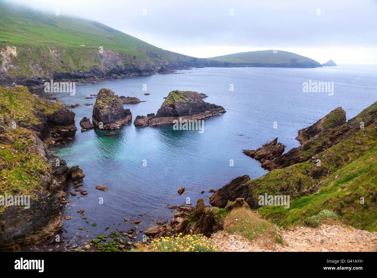 A Dunquin, penisola di Dingle, nella contea di Kerry, Irlanda Foto Stock