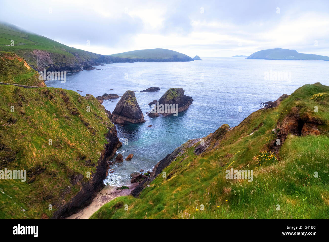 A Dunquin, penisola di Dingle, nella contea di Kerry, Irlanda Foto Stock