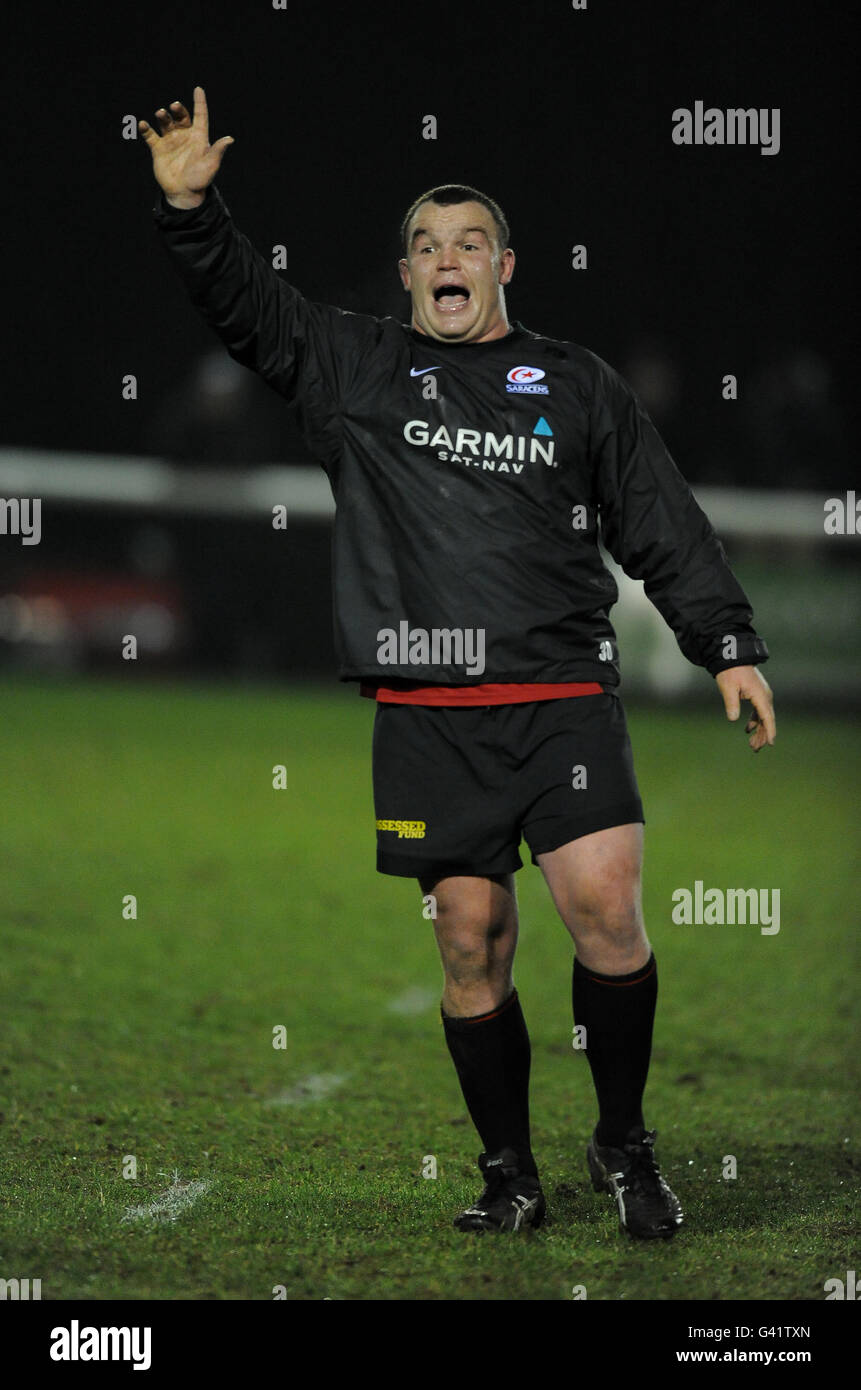 Rugby Union - Aviva A-League - Saraceni Storm v Vespe - Woollam's campi da gioco Foto Stock