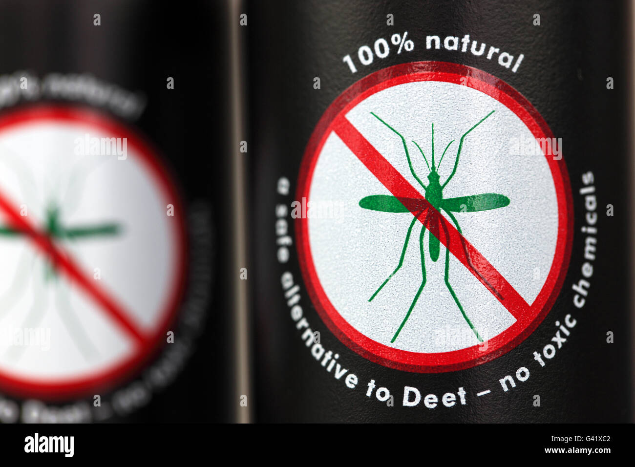 Un repellente per le zanzare che è naturale al cento per cento e senza sostanze chimiche tossiche Foto Stock
