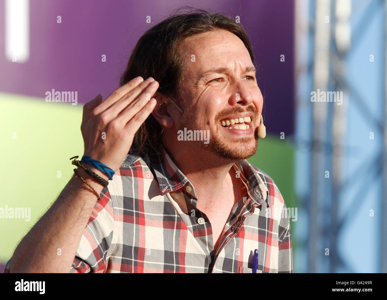 Palma de Mallorca, Spagna. 16 Giugno, 2016. Pablo Iglesias , leader di Podemos. In politica dei rally in Palma de Mallorca. Mafalda/Alamy Live News Foto Stock