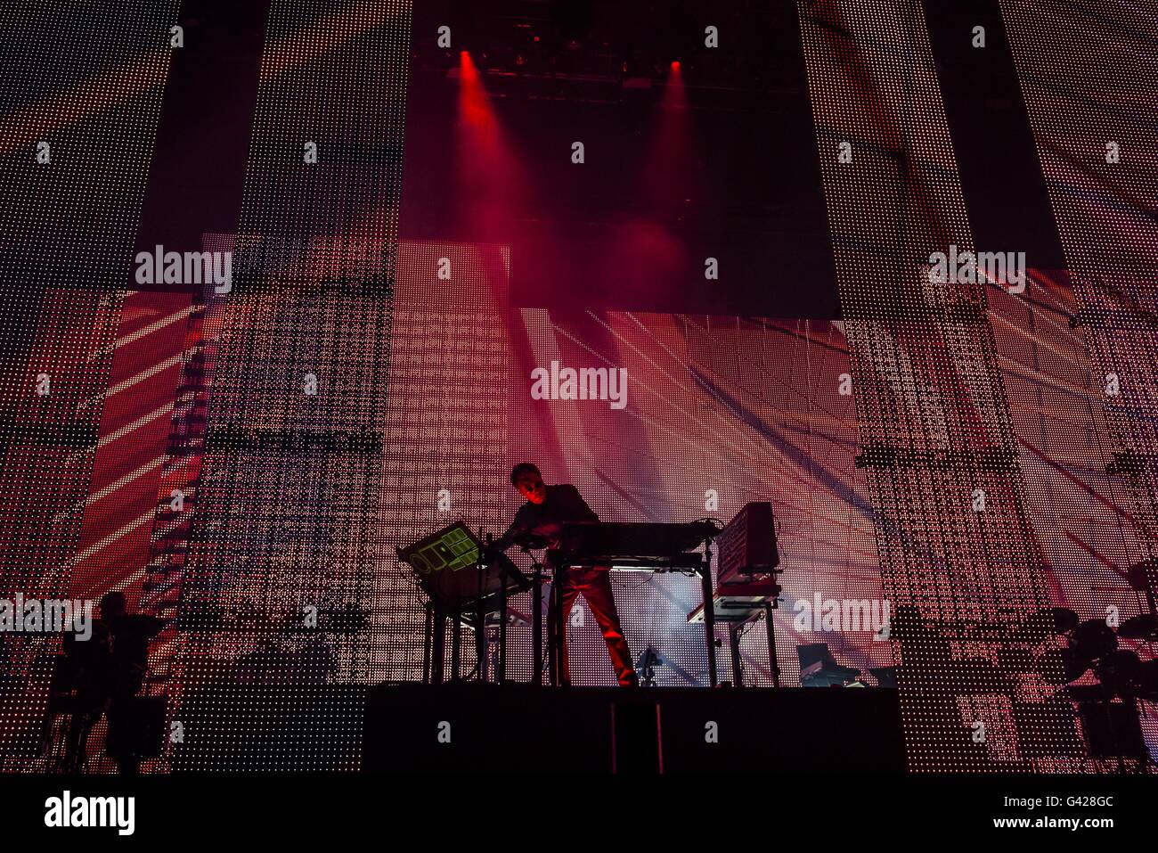 Barcellona, in Catalogna, Spagna. 17 Giugno, 2016. Il compositore francese e produttore di Jean Michel Jarre suona dal vivo presso la seconda giornata del SONAR di Barcellona 2016 Credit: Matthias Oesterle/ZUMA filo/Alamy Live News Foto Stock