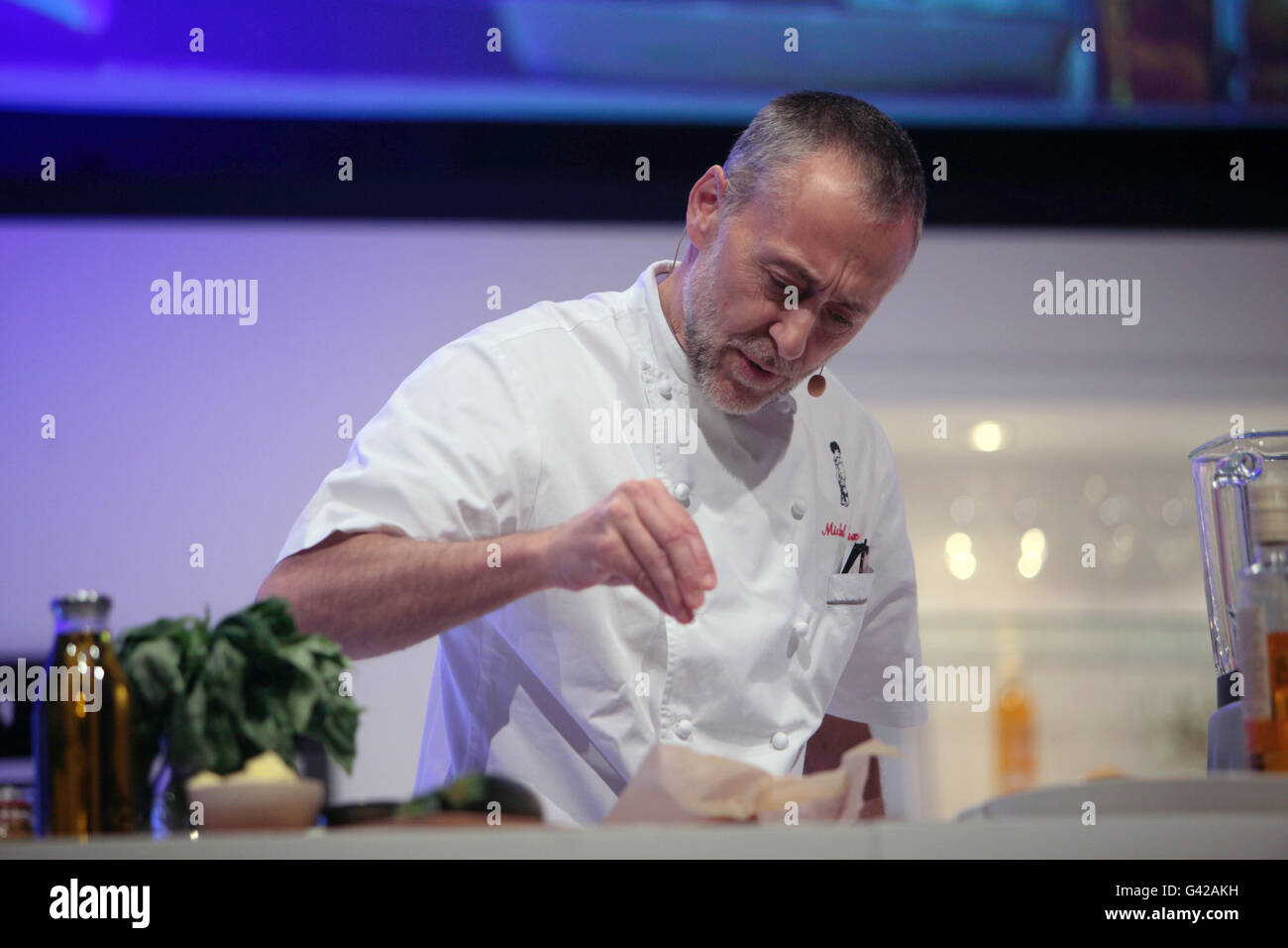 Birmingham REGNO UNITO 18 Giugno 2016.Michel Roux Jr la cottura dal vivo presso il buon cibo Sumer mostrano nel NEC in Birminghm @Paolo Quezada neiman/Alamy Live News Foto Stock