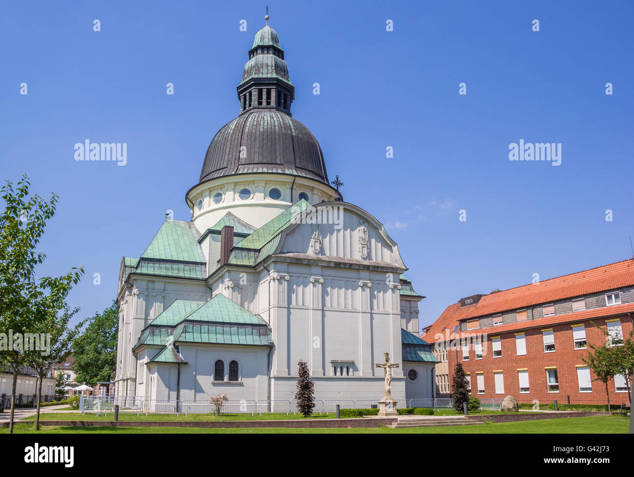 Sankt Martinus chiesa nella città storica di Haren, Germania Foto Stock