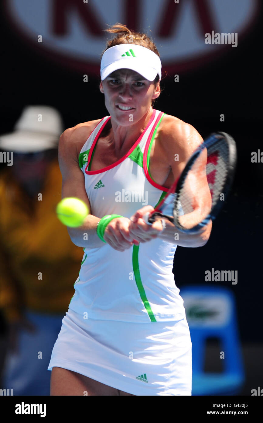 Tennis - 2011 Australian Open - 9° giorno - Melbourne Park. Andrea Petkovic, Germania Foto Stock