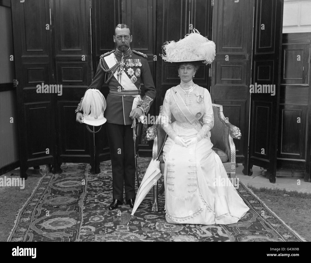 Foto di Re Giorgio V con la Regina Maria. Foto Stock