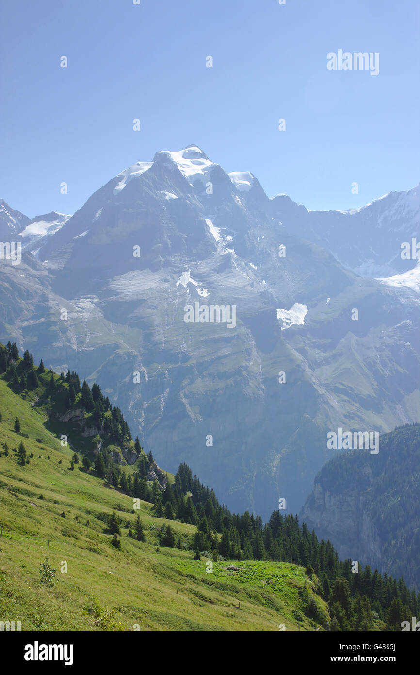 Jungfrau faccia Ovest, Svizzera Foto Stock