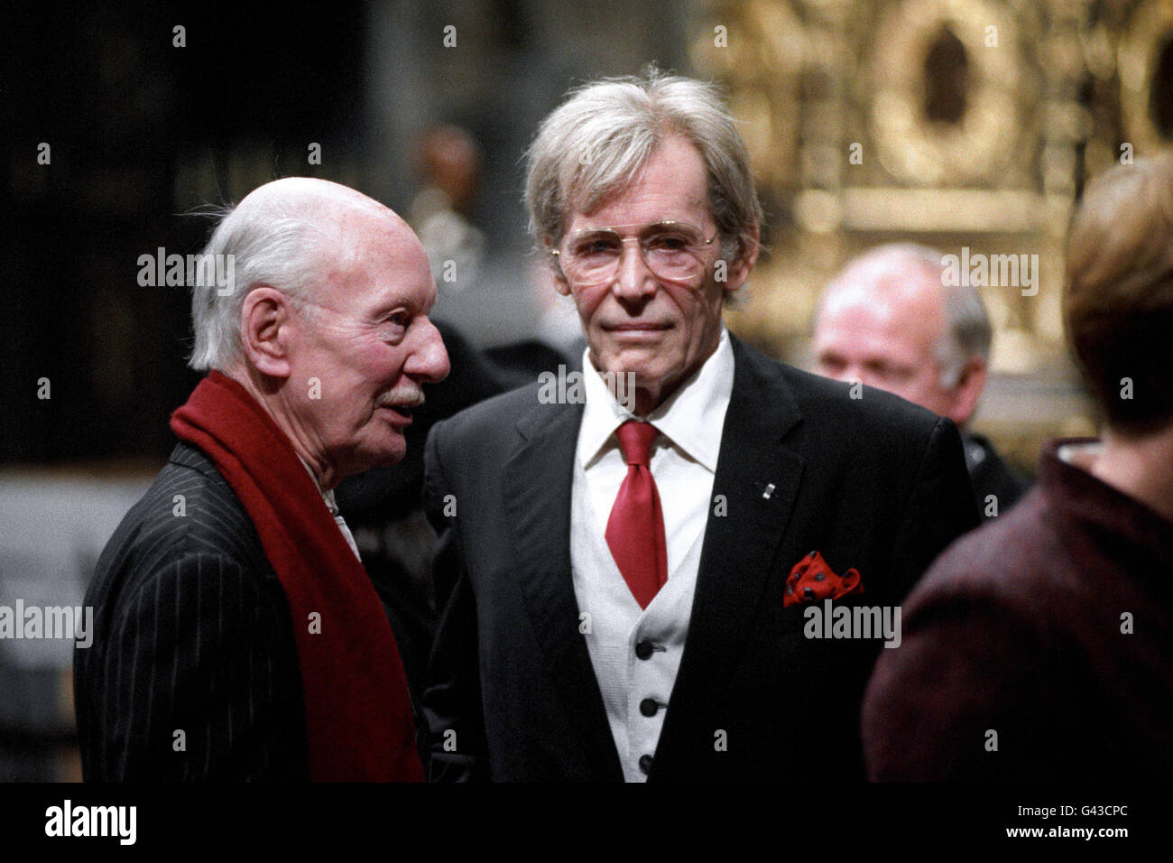 Sir John Gielgud e Peter O'Toole Foto Stock