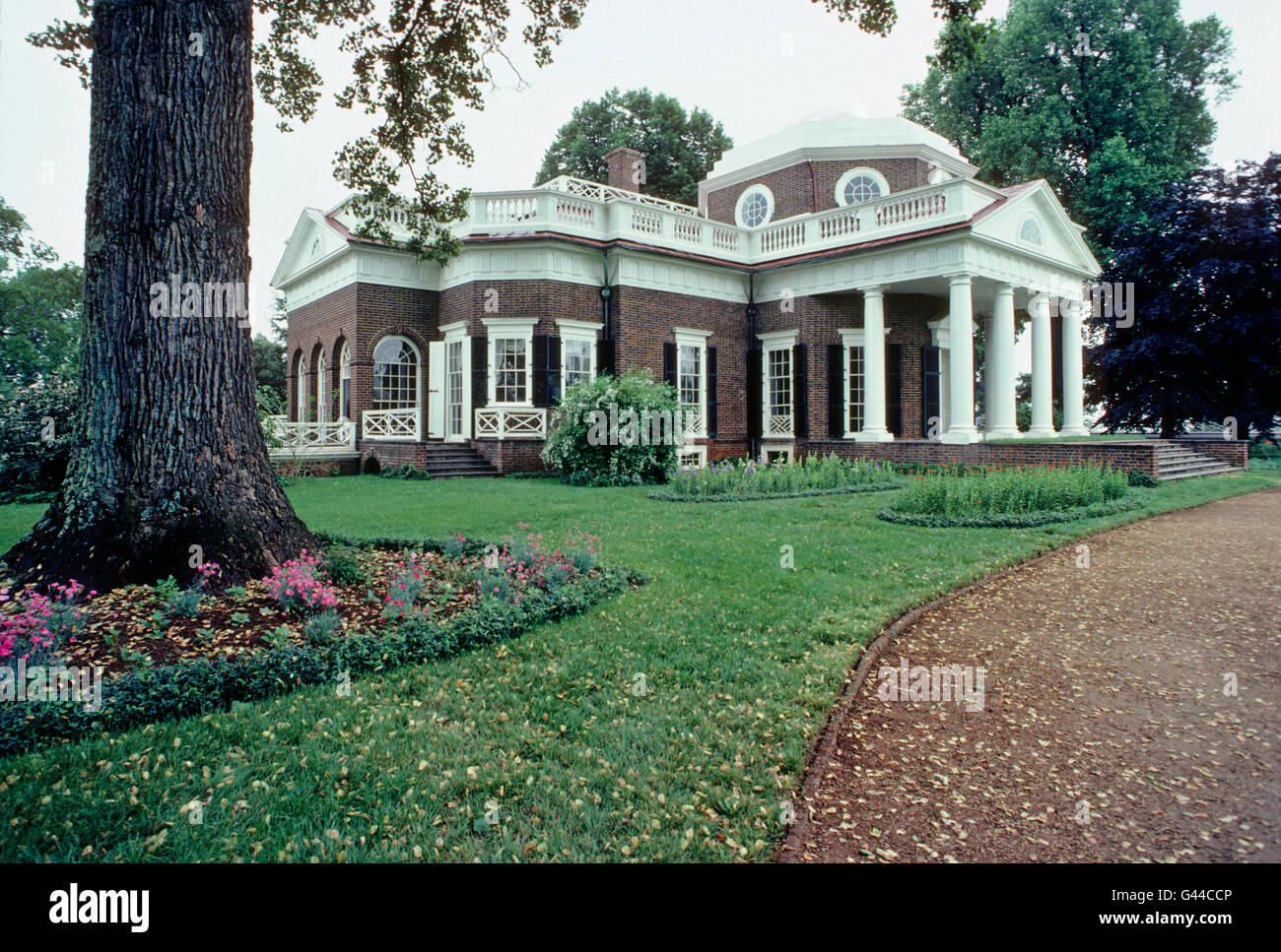 Monticello, Thomas Jefferson dell ex home e piantagione, nei pressi di Charlottesville, Virginia, Stati Uniti d'America Foto Stock