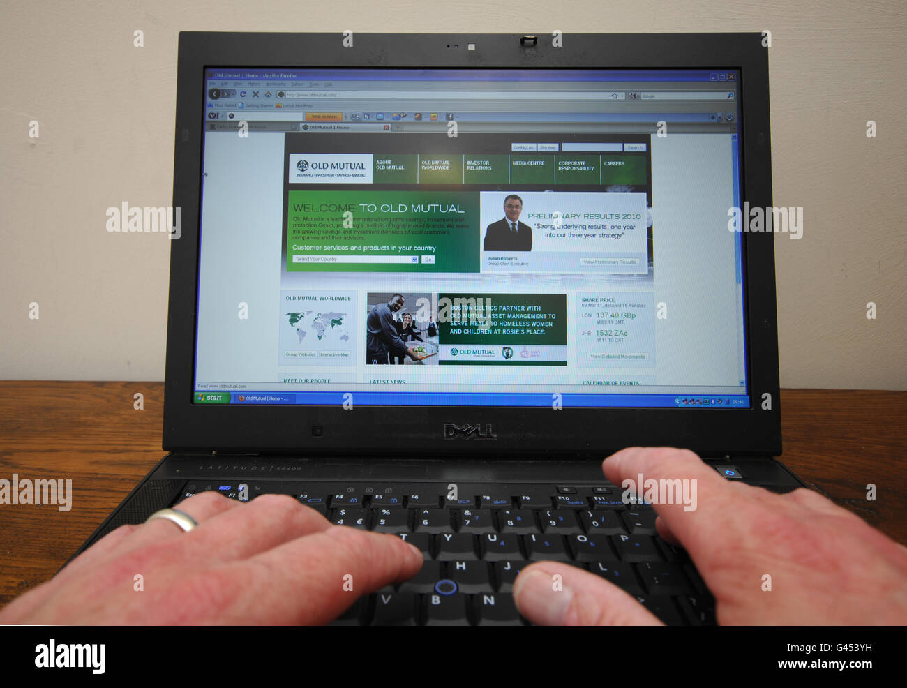 FTSE 100. Vecchio sito web reciproco Foto Stock