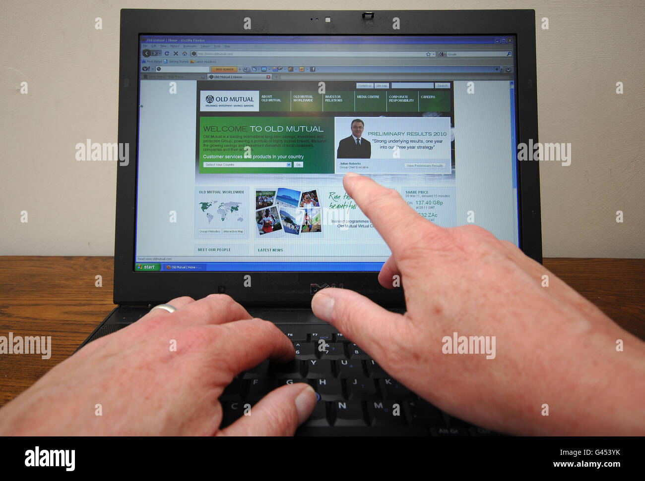 FTSE 100. Vecchio sito web reciproco Foto Stock