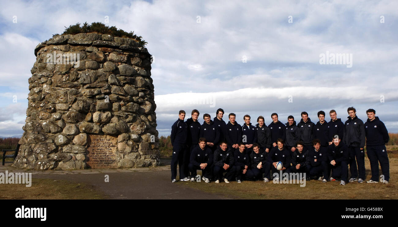 Rugby Union - 2011 RBS 6 Nazioni U20s - Scozia v Irlanda - Scozia Foto chiamata - il campo di battaglia di Culloden Foto Stock