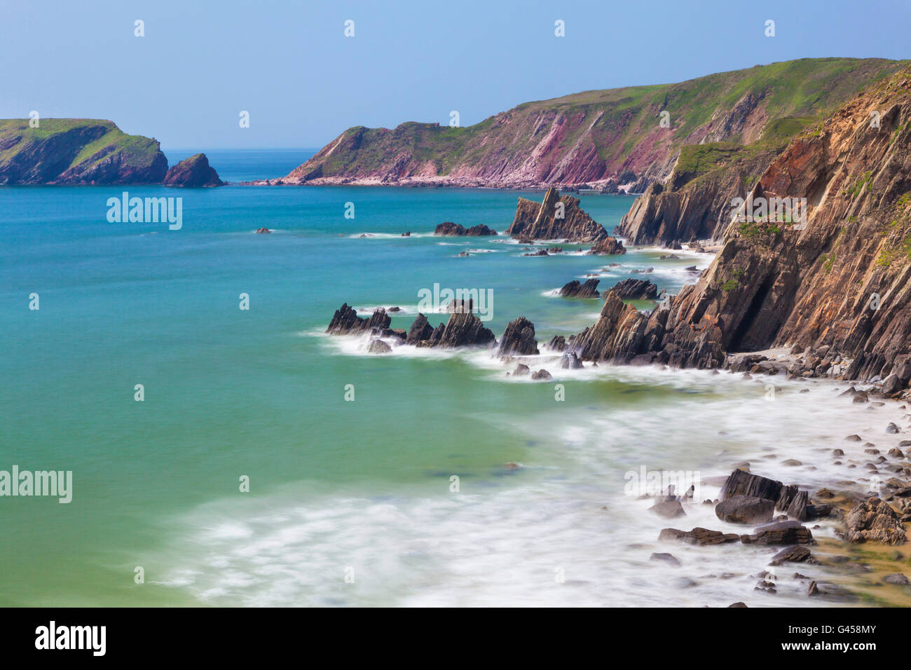 Marloes Sands, Pembrokeshire, Wales, Regno Unito Foto Stock