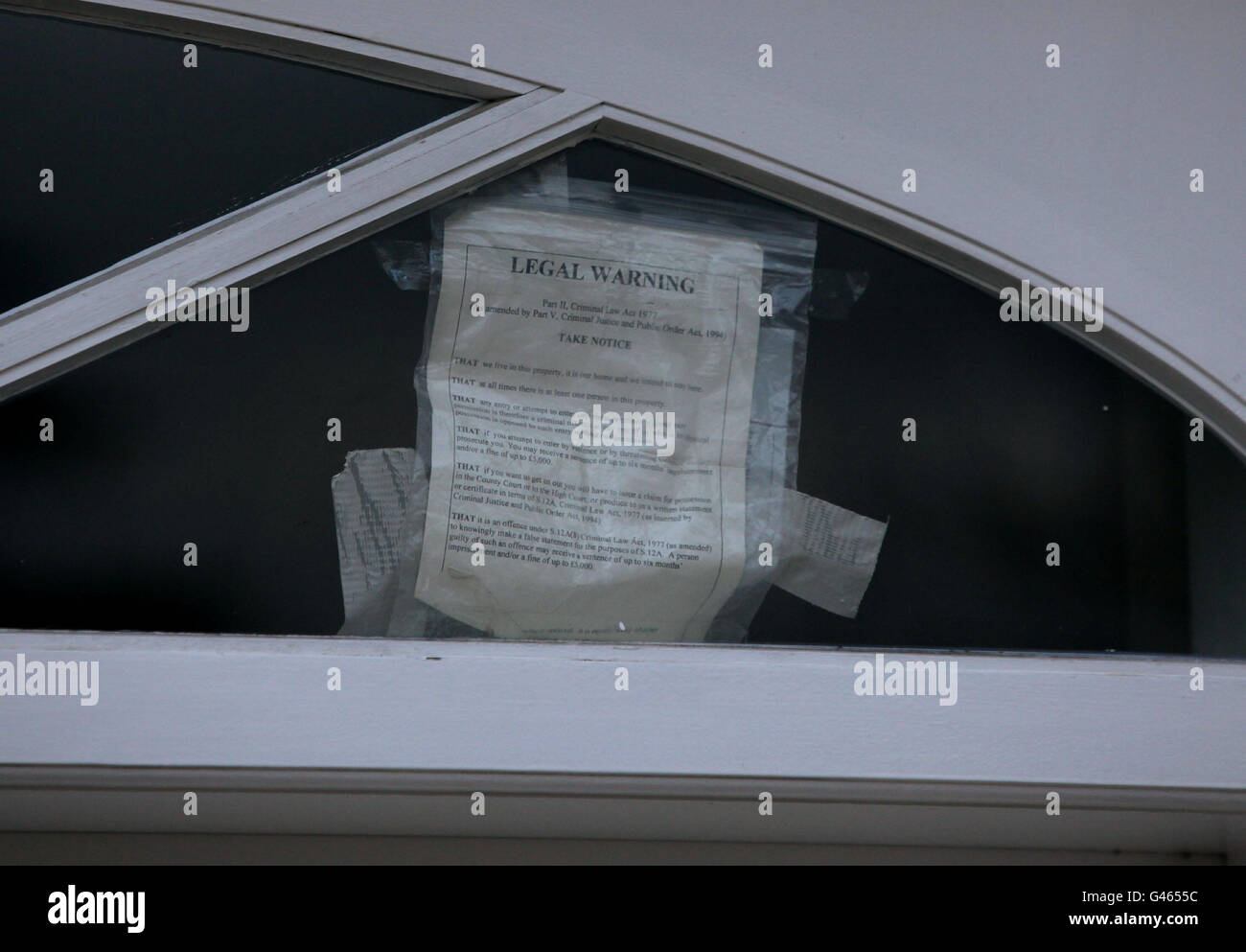 Squatter spostare nella casa di Gheddafi Foto Stock