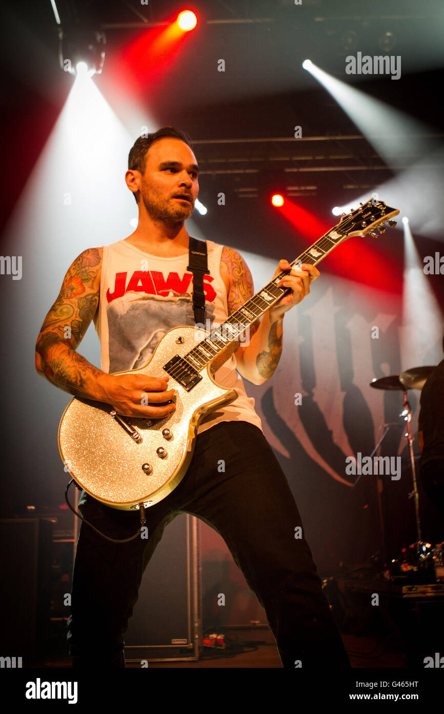 Milano,Italia xv di giugno 2016 Atreyu suona dal vivo all'Alcatraz, Milano. © Davide Merli / Alamy Live News Foto Stock