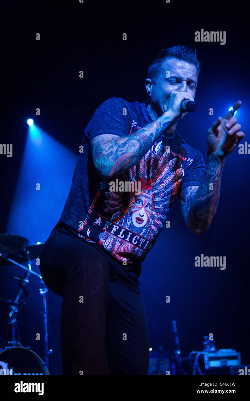 Milano,Italia xv di giugno 2016 Atreyu suona dal vivo all'Alcatraz, Milano. © Davide Merli / Alamy Live News Foto Stock