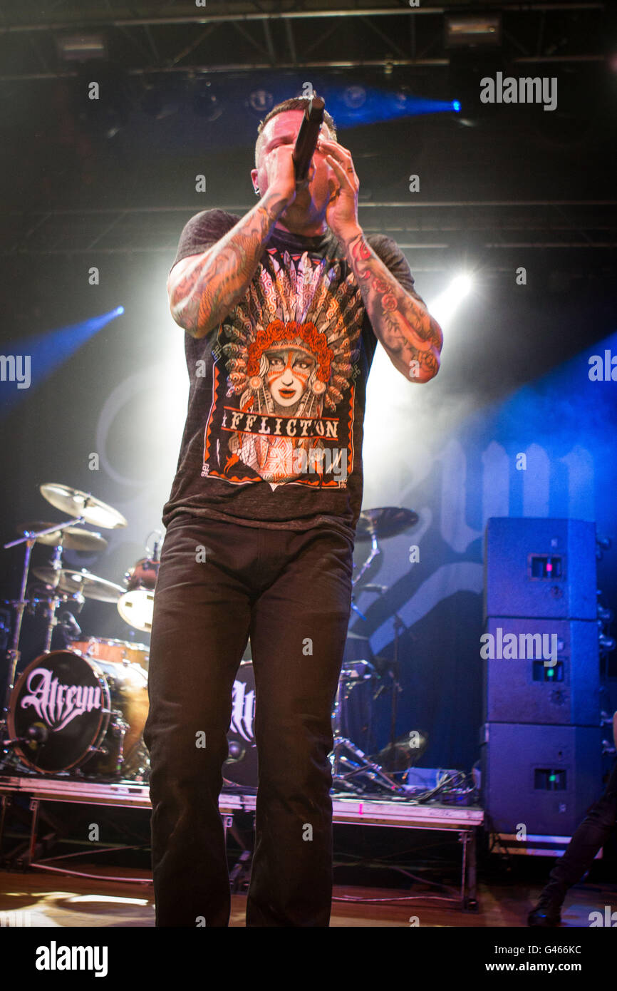 Milano,Italia xv di giugno 2016 Atreyu suona dal vivo all'Alcatraz, Milano. © Davide Merli / Alamy Live News Foto Stock