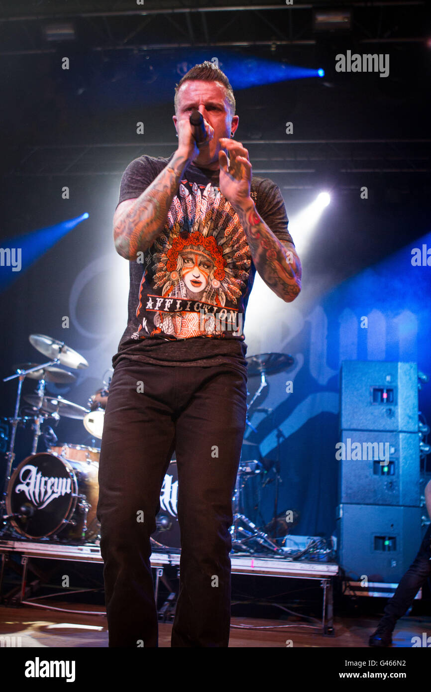 Milano,Italia xv di giugno 2016 Atreyu suona dal vivo all'Alcatraz, Milano. © Davide Merli / Alamy Live News Foto Stock