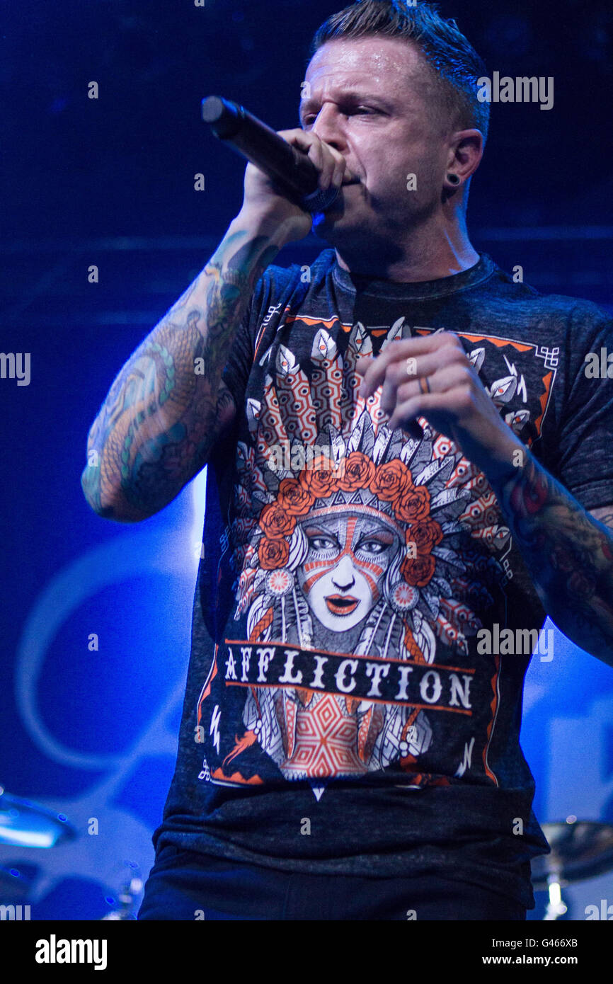 Milano,Italia xv di giugno 2016 Atreyu suona dal vivo all'Alcatraz, Milano. © Davide Merli / Alamy Live News Foto Stock