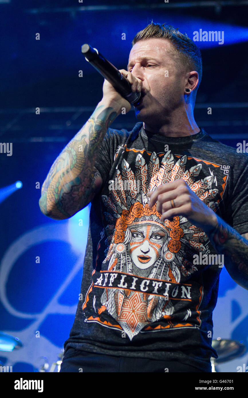 Milano,Italia xv di giugno 2016 Atreyu suona dal vivo all'Alcatraz, Milano. © Davide Merli / Alamy Live News Foto Stock