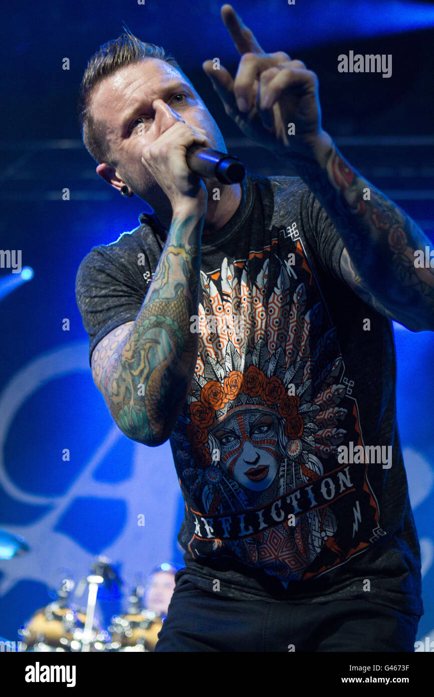 Milano,Italia xv di giugno 2016 Atreyu suona dal vivo all'Alcatraz, Milano. © Davide Merli / Alamy Live News Foto Stock