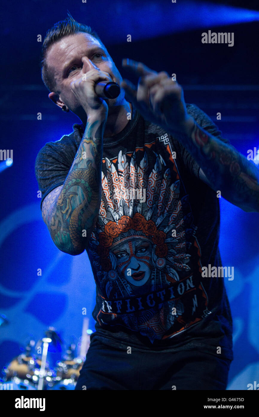 Milano,Italia xv di giugno 2016 Atreyu suona dal vivo all'Alcatraz, Milano. © Davide Merli / Alamy Live News Foto Stock