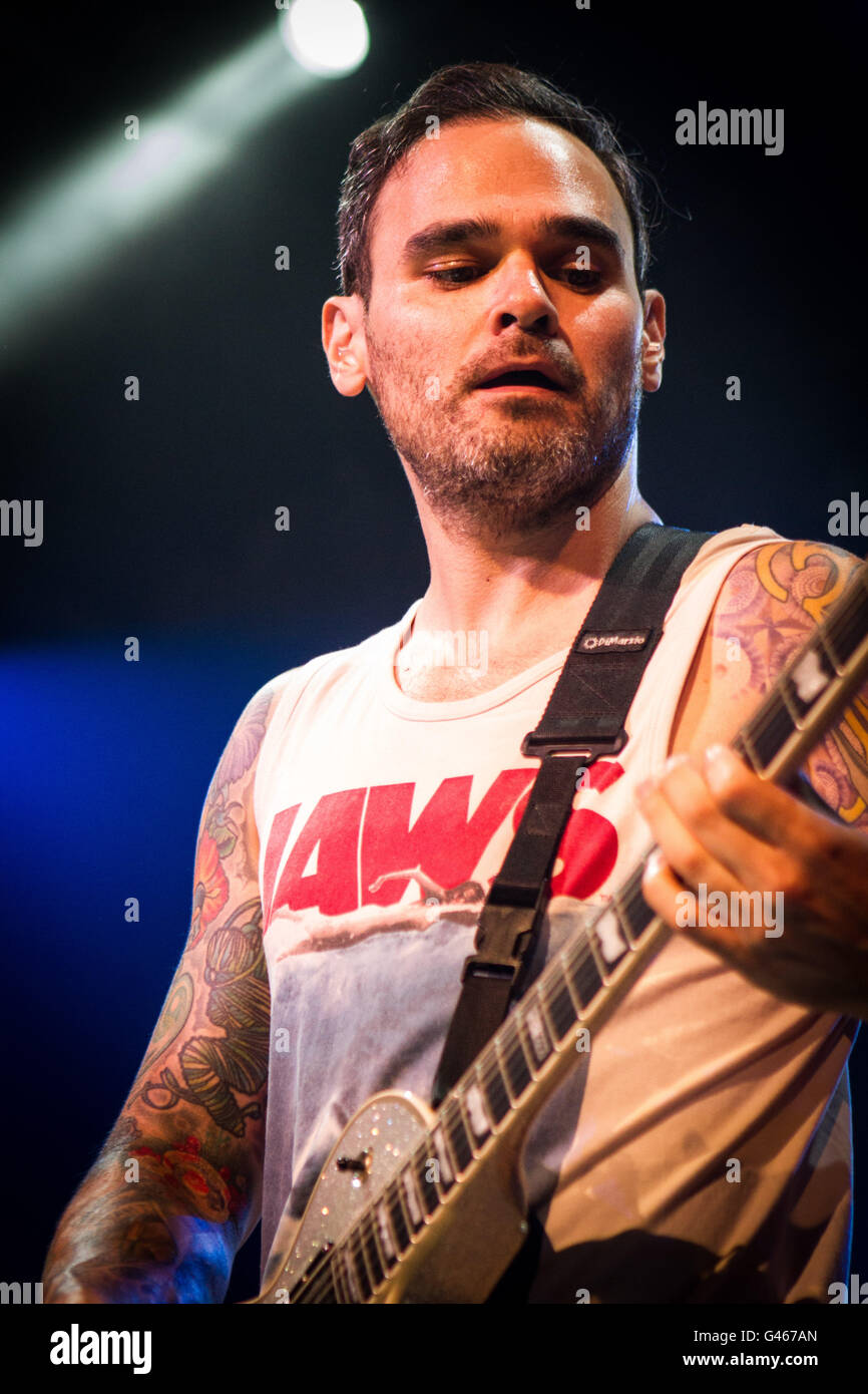 Milano,Italia xv di giugno 2016 Atreyu suona dal vivo all'Alcatraz, Milano. © Davide Merli / Alamy Live News Foto Stock