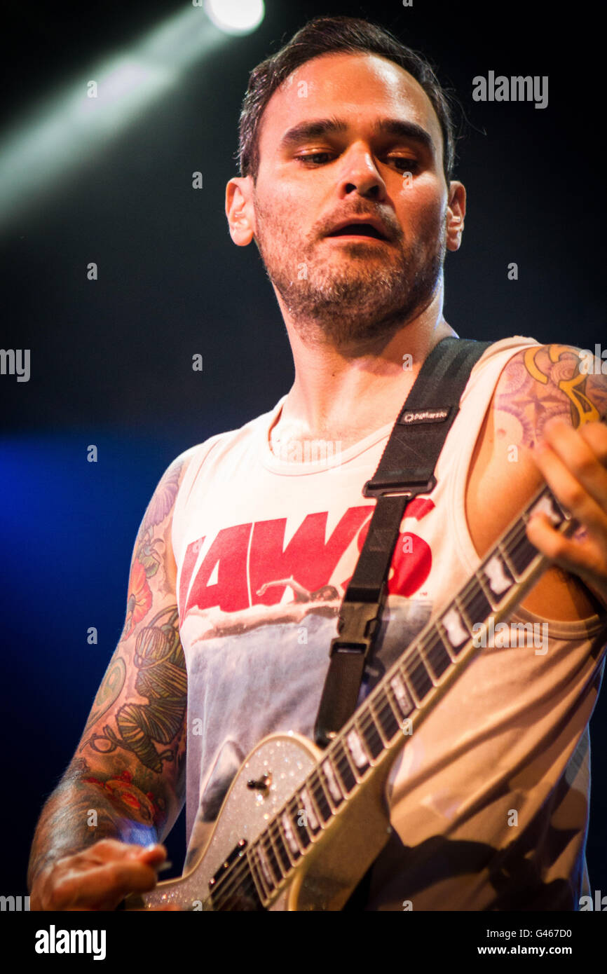 Milano,Italia xv di giugno 2016 Atreyu suona dal vivo all'Alcatraz, Milano. © Davide Merli / Alamy Live News Foto Stock