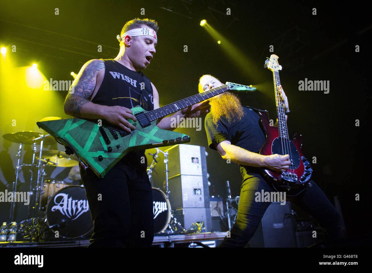 Milano,Italia xv di giugno 2016 Atreyu suona dal vivo all'Alcatraz, Milano. © Davide Merli / Alamy Live News Foto Stock
