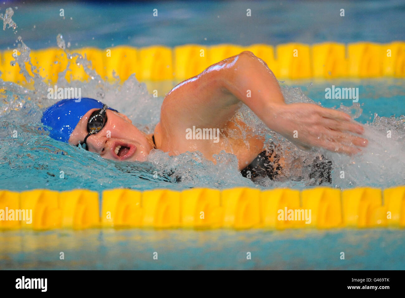 Nuoto - 2011 British gas Swimming Championships - Day Three - Manchester Aquatic Centre. Stockport Metro Cassandra Patten durante la finale Femminile Freestyle 1500m Foto Stock