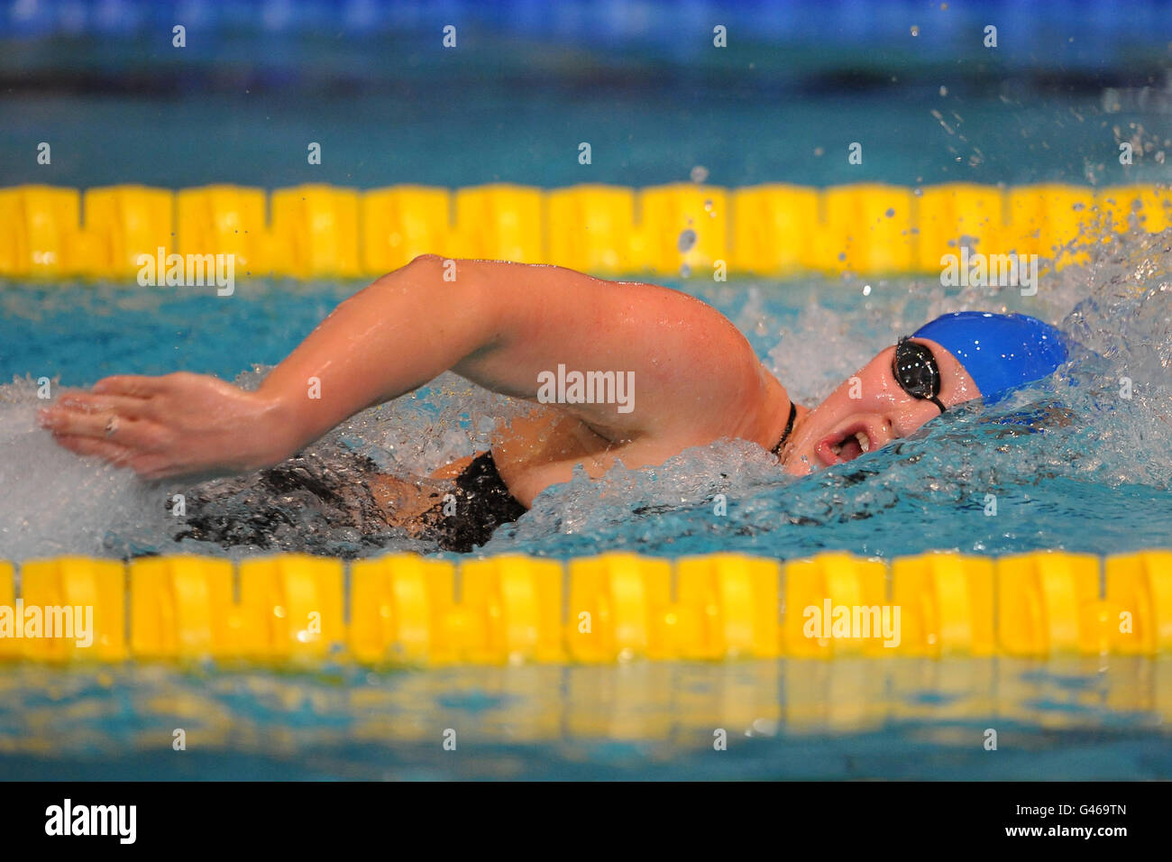 Nuoto - 2011 British gas Swimming Championships - Day Three - Manchester Aquatic Centre. Stockport Metro Cassandra Patten durante la finale Femminile Freestyle 1500m Foto Stock