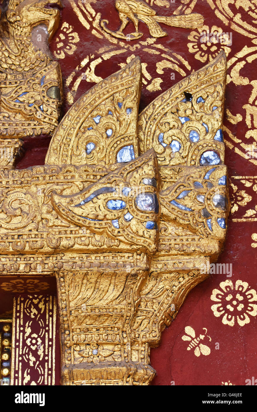 Wat Mai Suwannaphumaham tempio Luang Prabang Laos Foto Stock