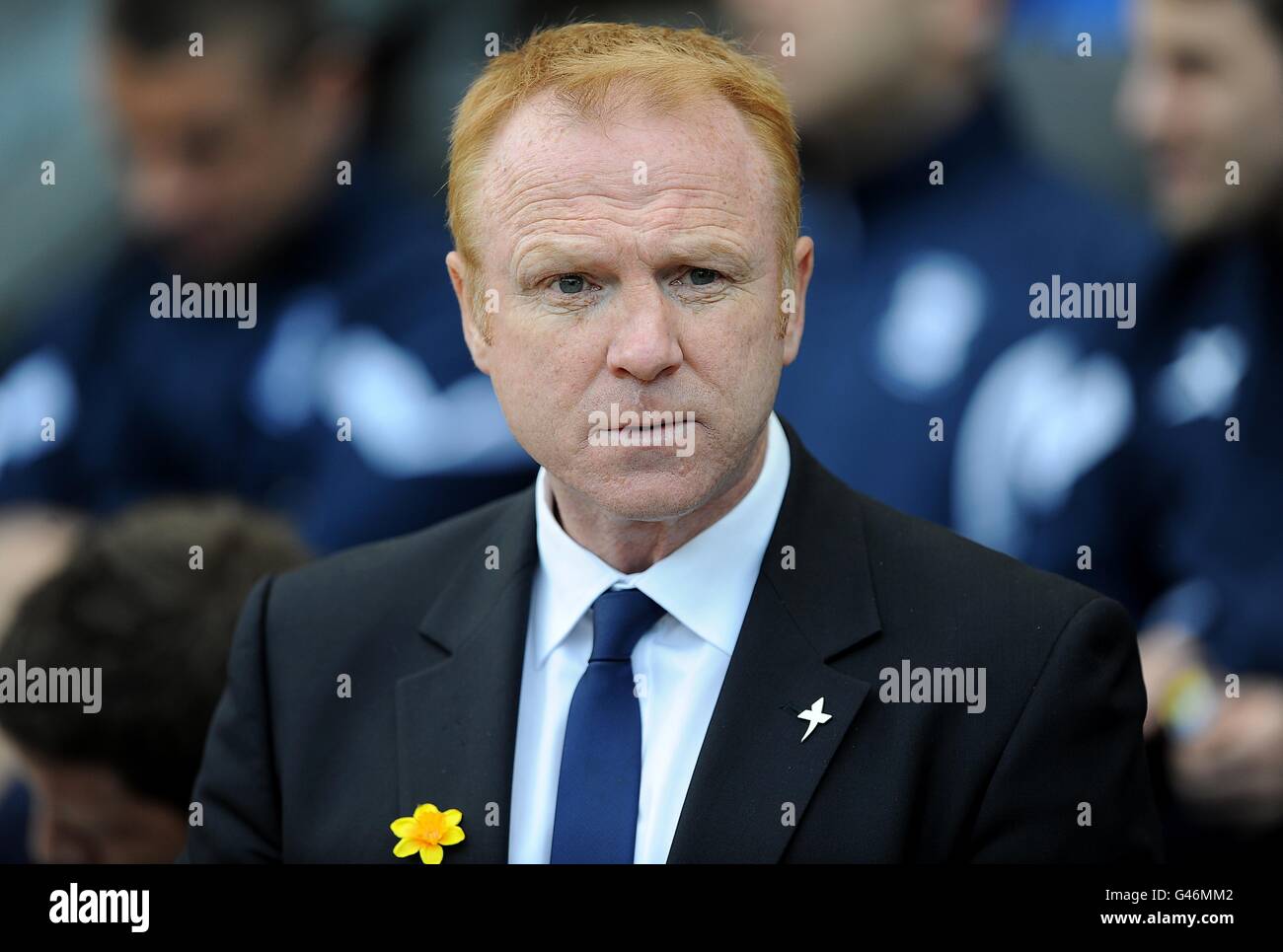 Il manager della città di Birmingham Alex McLeish è sulla linea di contatto prima di inizio Foto Stock