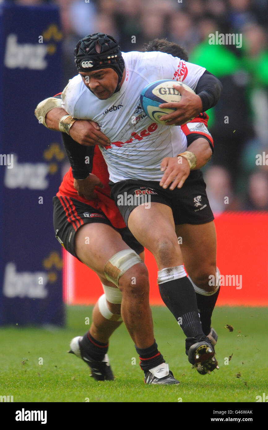 Rugby Union - Investec Super Rugby - Christchurch Crusaders / Natal Sharks - Twickenham. Adrian Jacobs degli squali Natal in azione Foto Stock