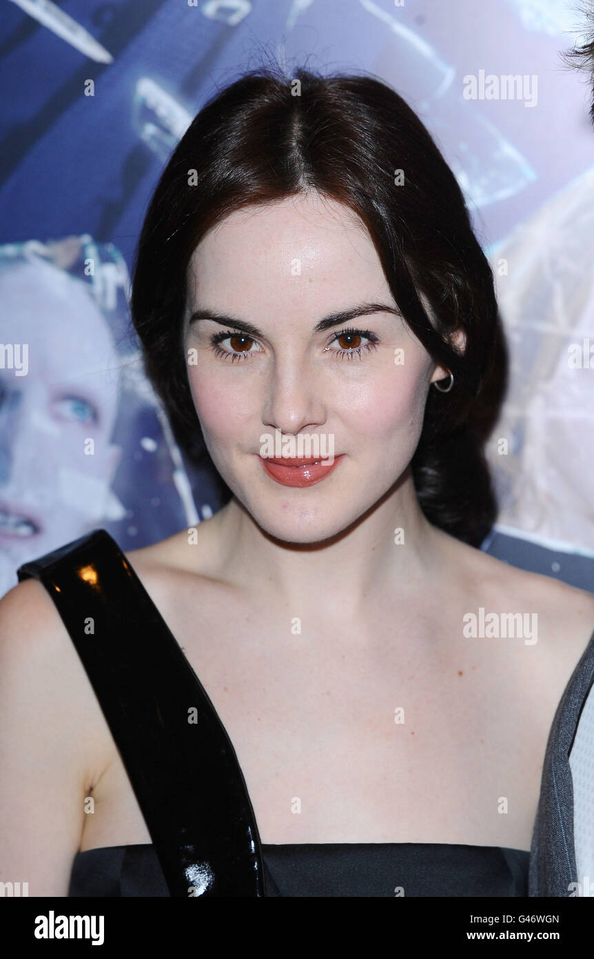 Michelle Dockery arriva all'Empire Film Awards al Grosvenor House Hotel di Londra. Foto Stock