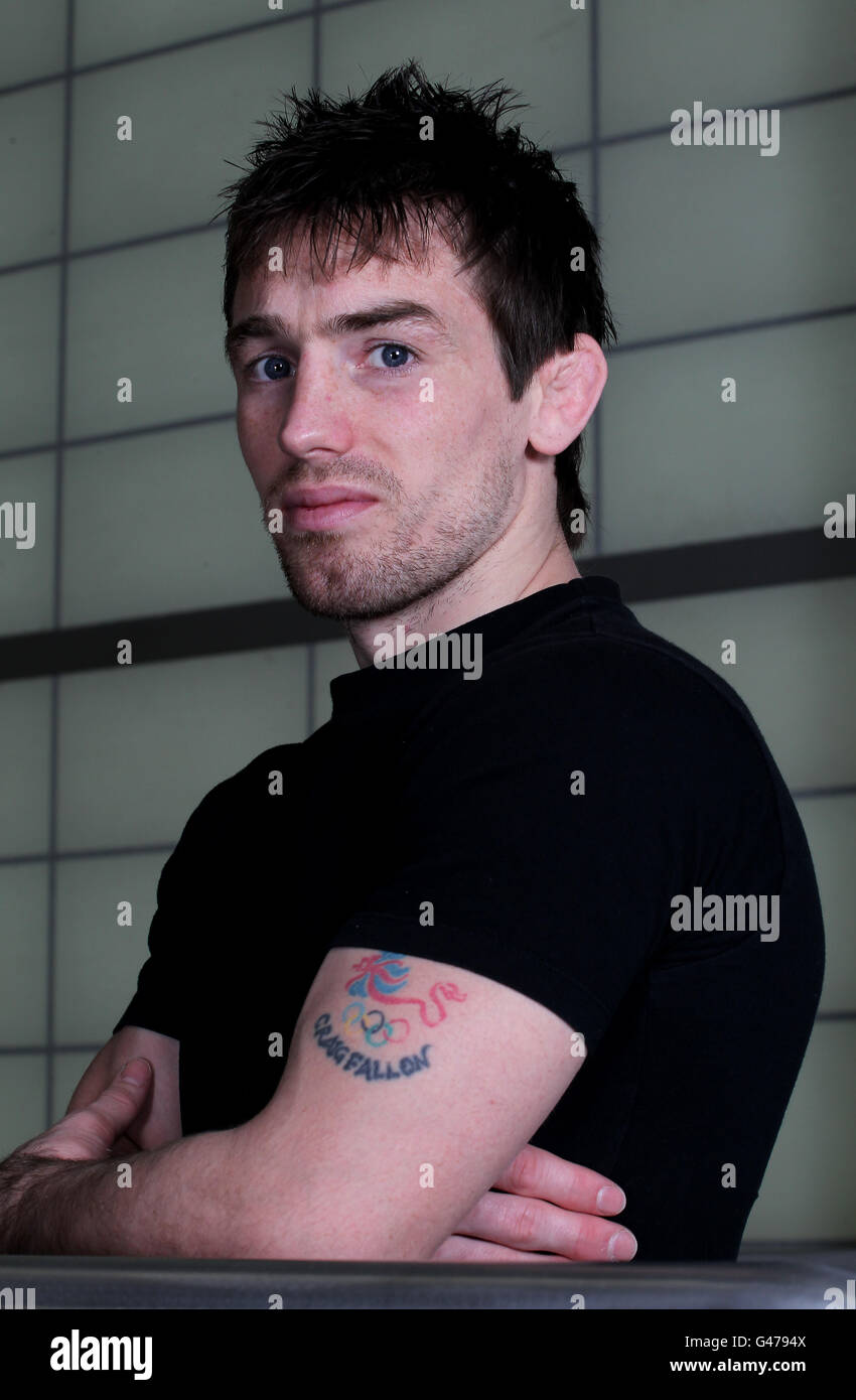 Craig Fallon, la star britannica del Judo, durante una fotocellula al British Judo Performance Institute di Dartford, Kent. Foto Stock