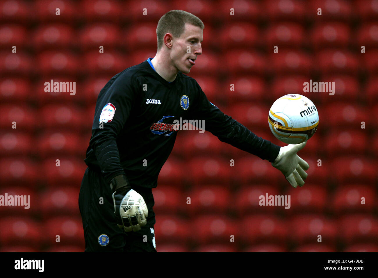 Calcio - Npower Football League Two - Bradford City v Shrewsbury Town - Coral Windows Stadium. Benjamin Smith, portiere della città di Shrewsbury Foto Stock